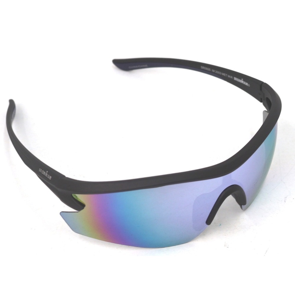 Ironman Sunglasses Mens OS Black Excellent Sport Wrap Mirrored SR0925 IM 2003